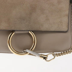 Chloe Faye Shoulder Bag Leather and Suede