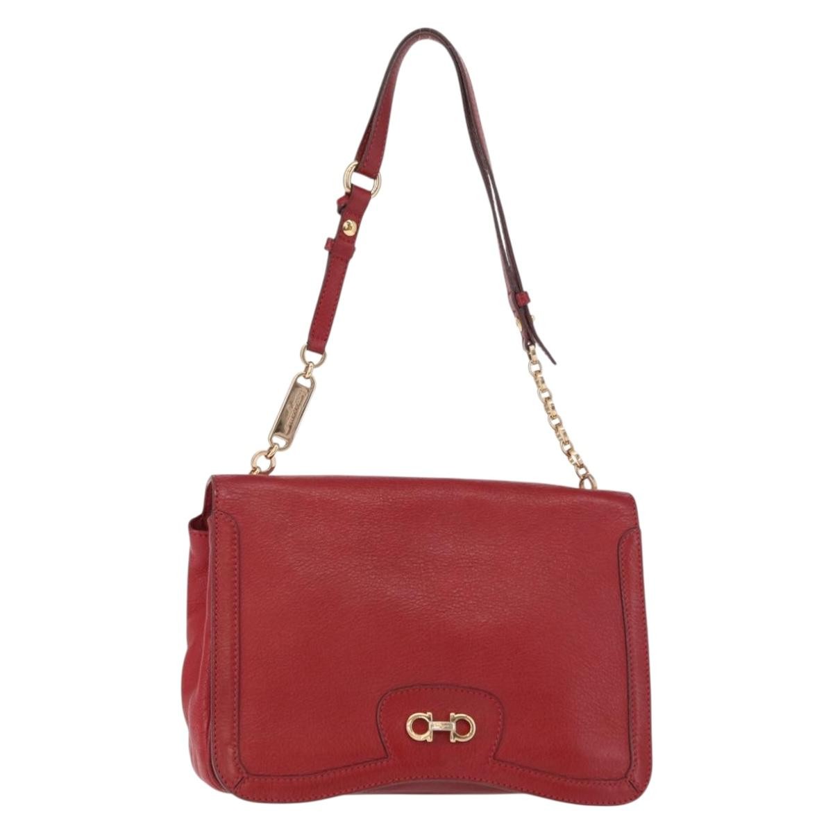 Salvatore Ferragamo Gancini Shoulder Bag Leather