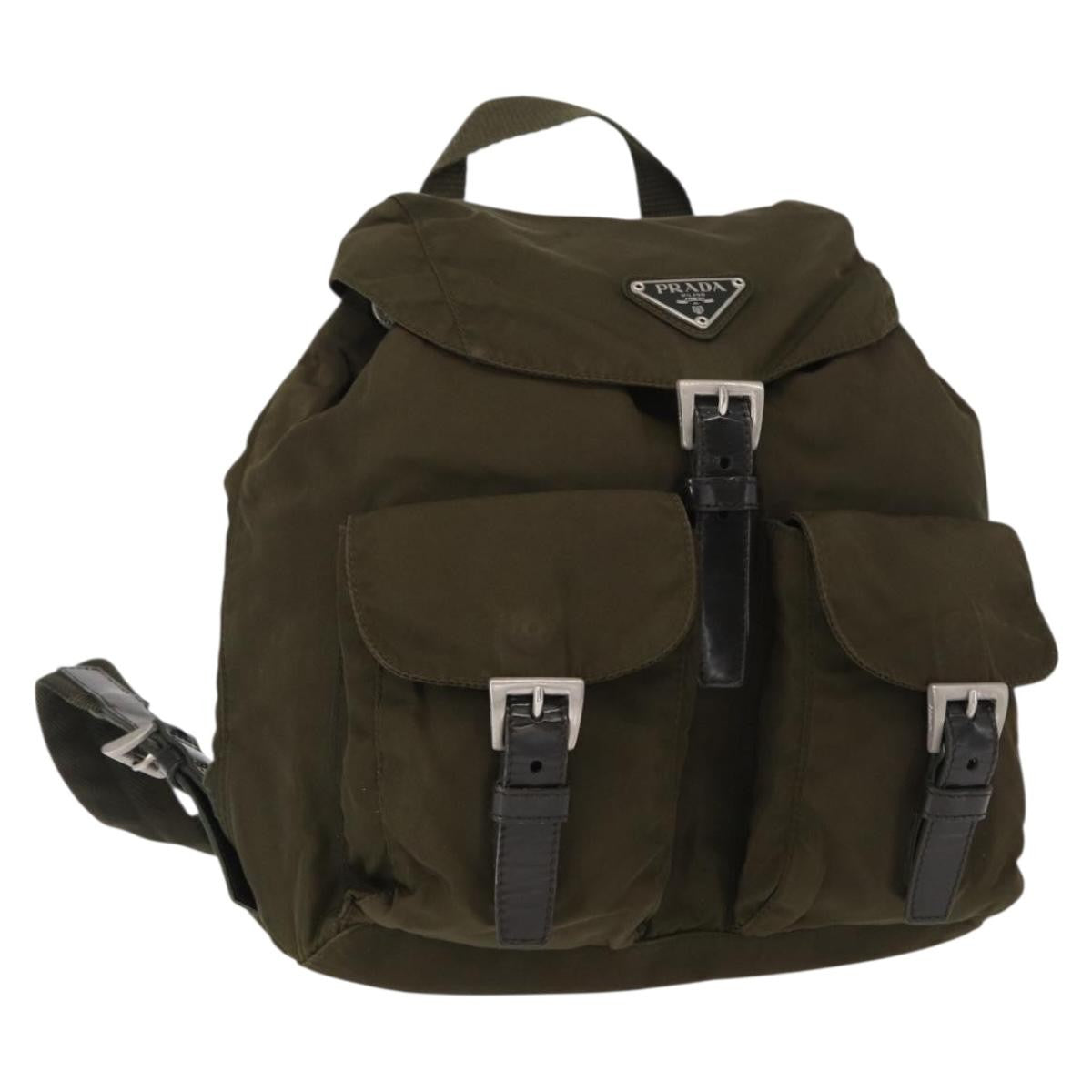 Prada Double Front Pocket Backpack Tessuto