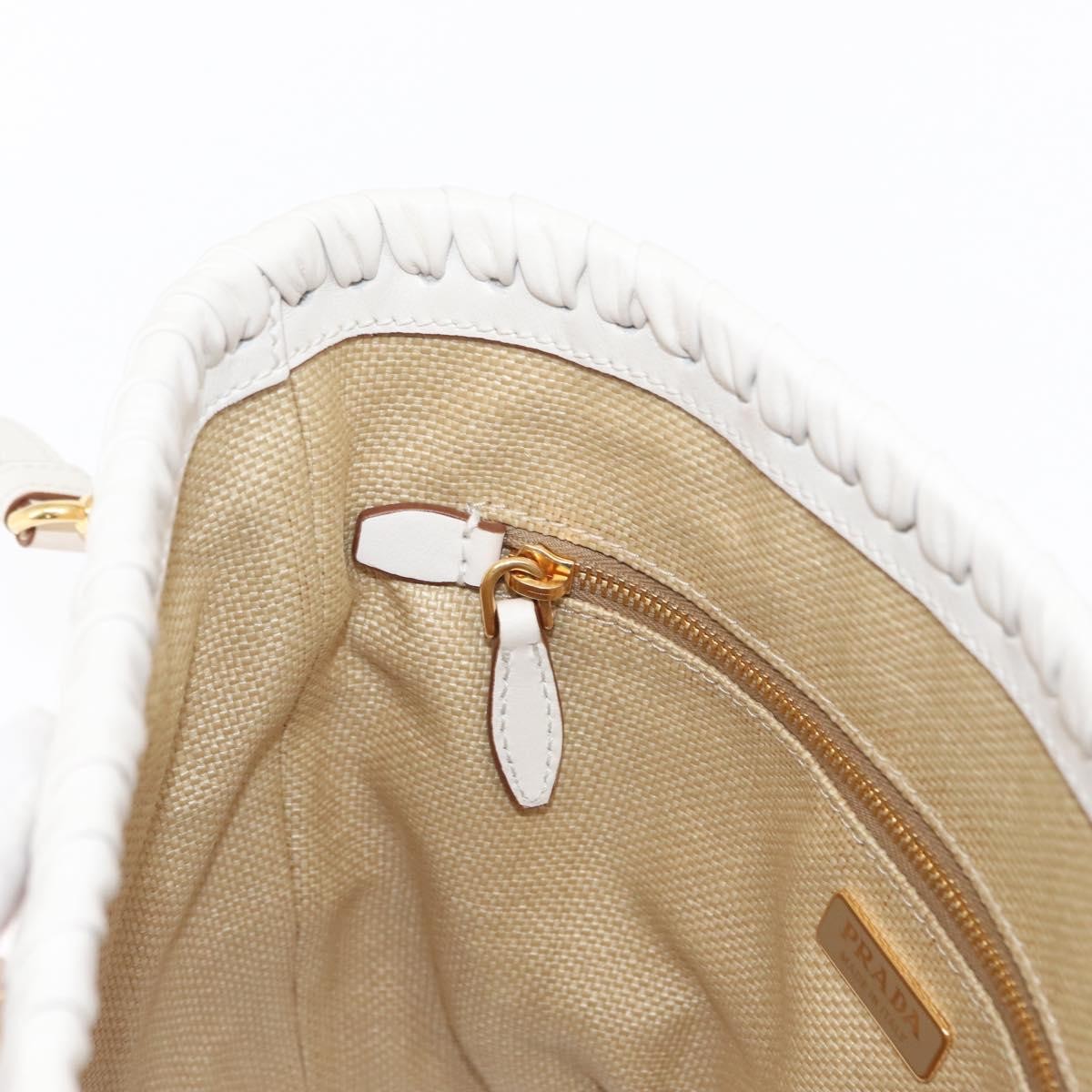 Prada Bucket Bag Woven Raffia with Leather