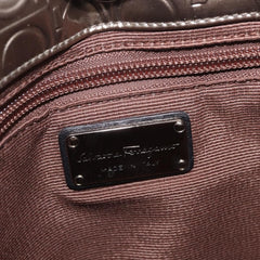 Salvatore Ferragamo Gancini Shoulder Bag Patent Leather