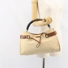 Gucci Vintage Bamboo Handle Bag Canvas
