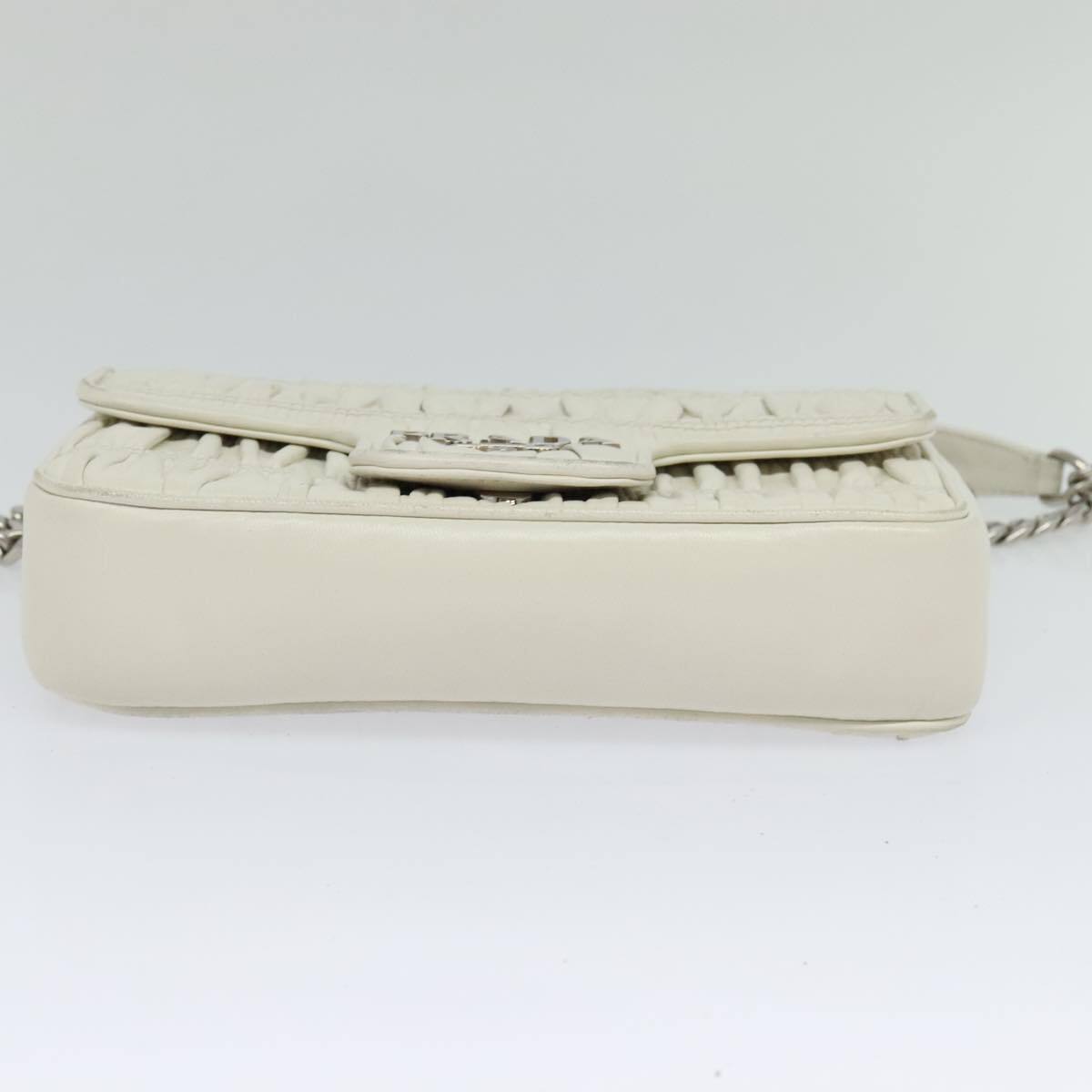 Prada Chain Flap Shoulder Bag Nappa Gaufre