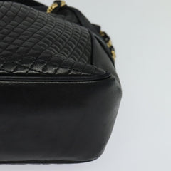 Bally Vintage Chain Shoulder Bag Quilted Leather