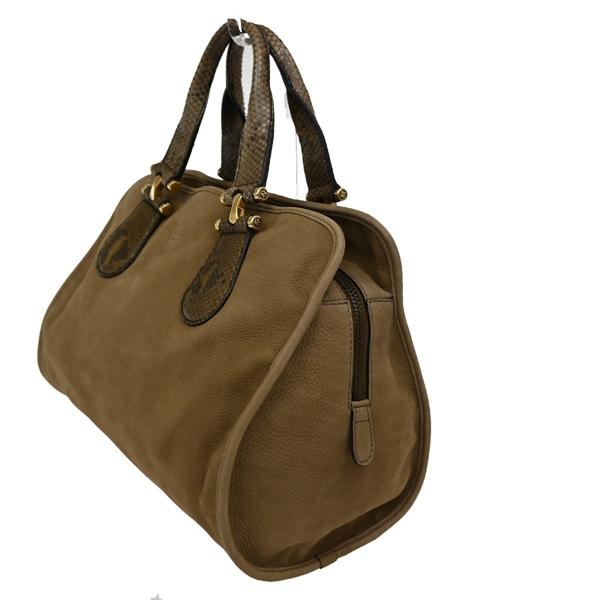 Gucci Twice Satchel Nubuck with Python