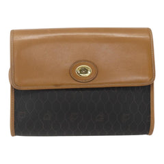 Christian Dior Vintage Honeycomb Shoulder Bag Canvas and Leather