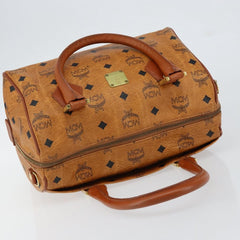 MCM Visetos Handbag Canvas and Leather