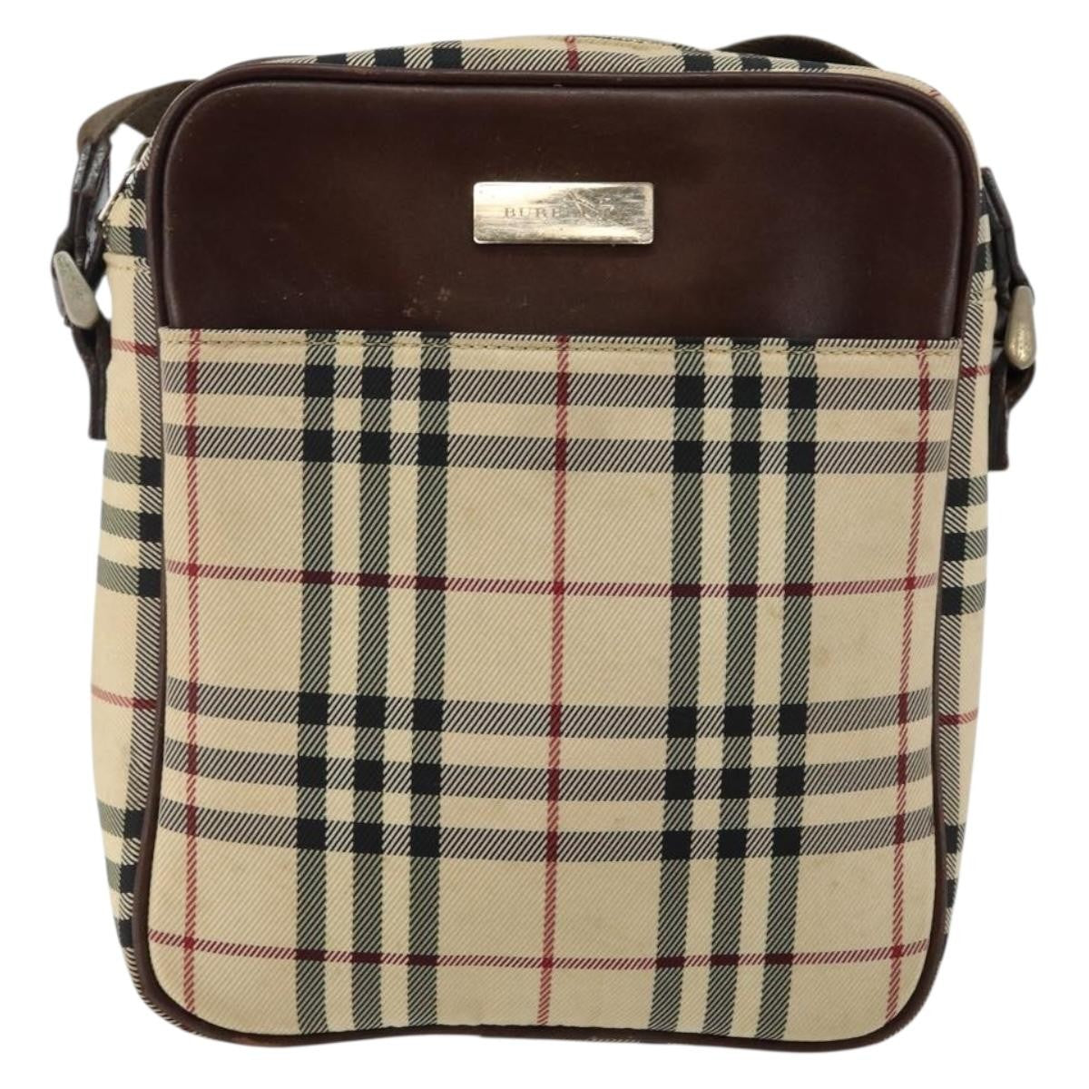 Burberry Zip Messenger Bag Nova check Canvas and Leather