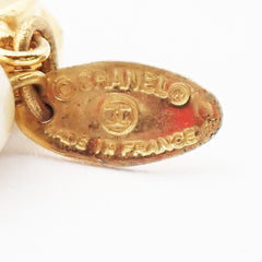 Chanel CC Necklace Faux Pearl and Metal