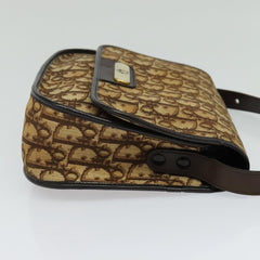 Christian Dior Vintage Trotter Flap Shoulder Bag Canvas