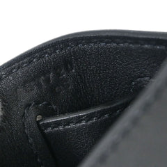 Hermes Kelly Handbag Cavalcadour Toile and Black Swift with Palladium Hardware