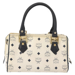 MCM Visetos Handbag Canvas and Leather