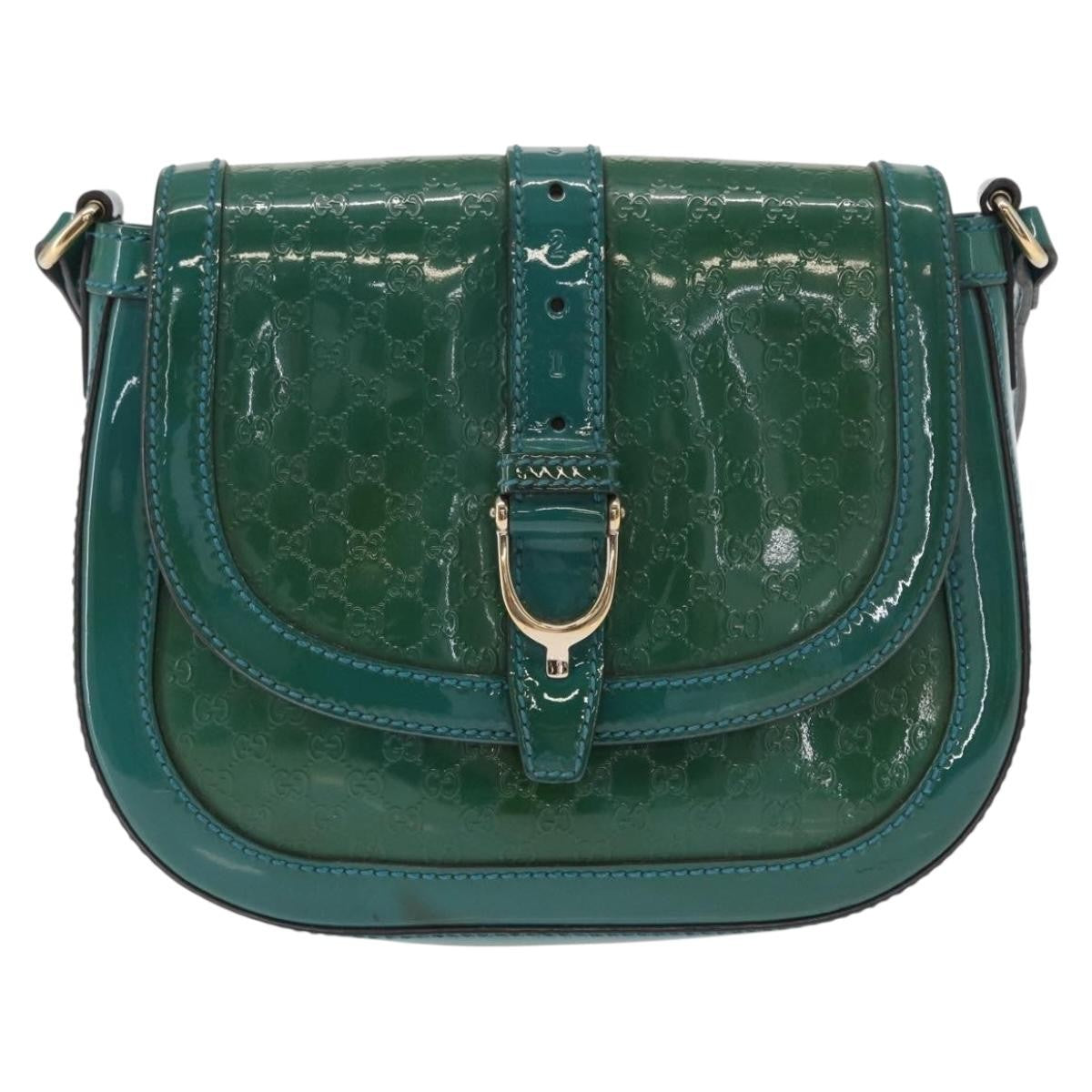Gucci Vintage Flap Shoulder Bag Patent Leather