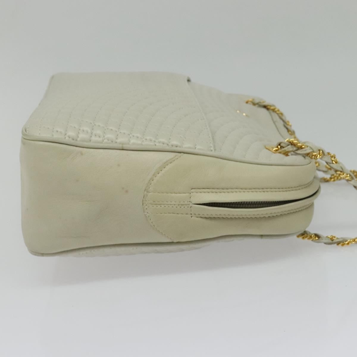 Bally Vintage Chain Shoulder Bag Quilted Leather