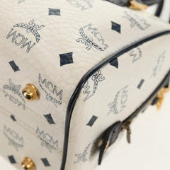 MCM Visetos Handbag Canvas and Leather