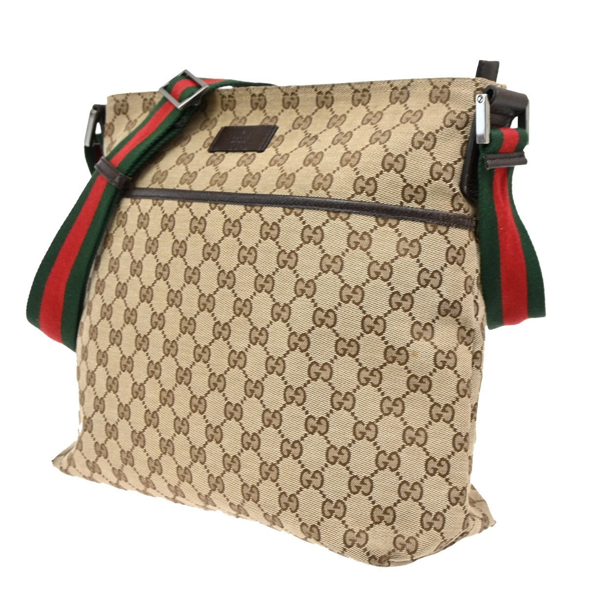 Gucci Front Pocket Web Messenger GG Canvas
