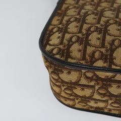 Christian Dior Vintage Trotter Flap Shoulder Bag Canvas