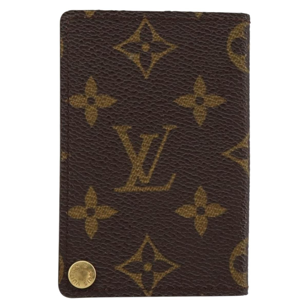 Louis Vuitton Porte Cartes Pression Card Case Monogram Canvas