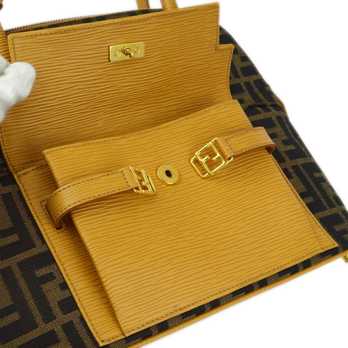 Fendi Convertible Dome Bag Zucca Canvas