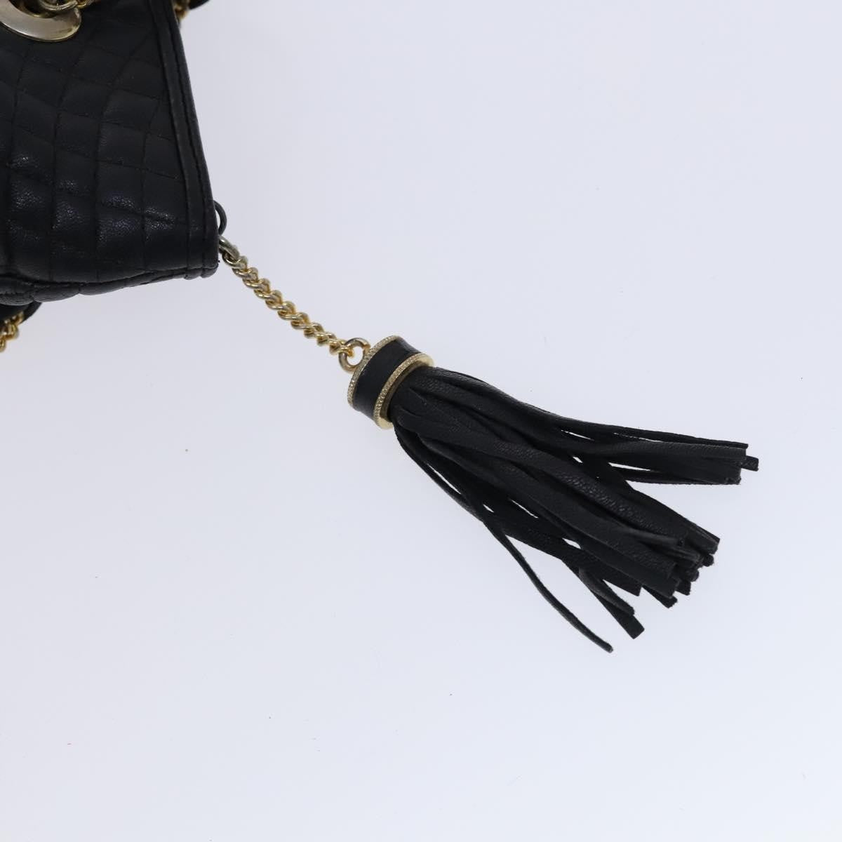 Bally Vintage Chain Shoulder Bag Quilted Leather