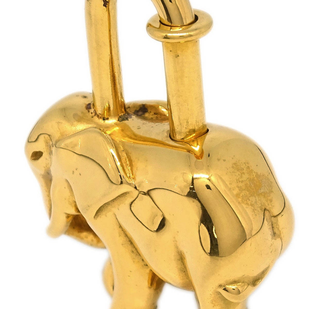 Hermes Elephant Cadena Lock Charm Metal