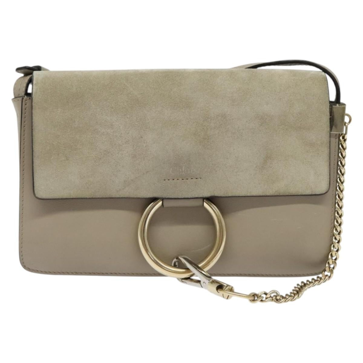 Chloe Faye Shoulder Bag Leather and Suede