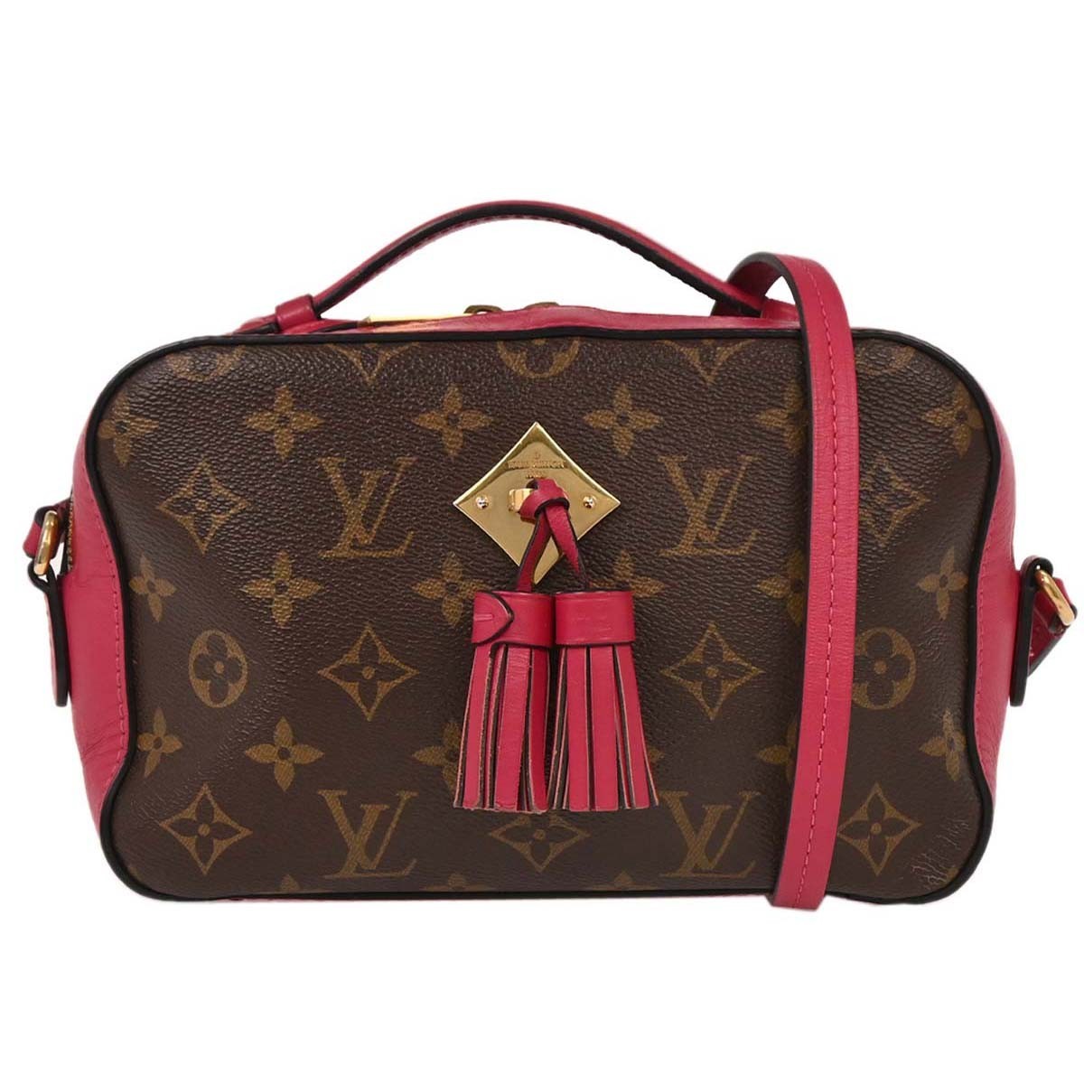 Louis Vuitton Saintonge Handbag Monogram Canvas with Leather