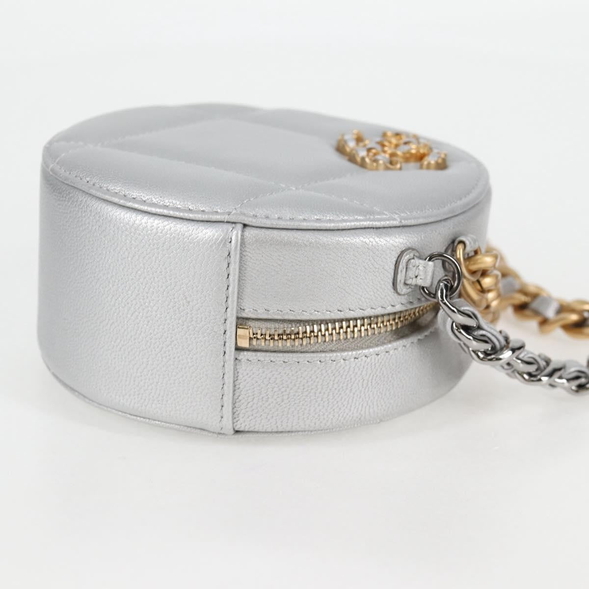 Chanel 19 Round Clutch with Chain Quilted Leather
