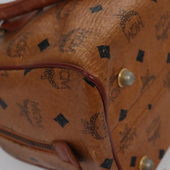 MCM Visetos Handbag Canvas and Leather