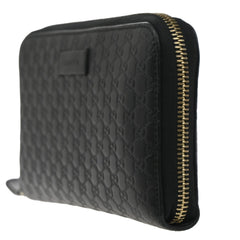 Gucci Signature Zip Around Wallet Guccissima Leather