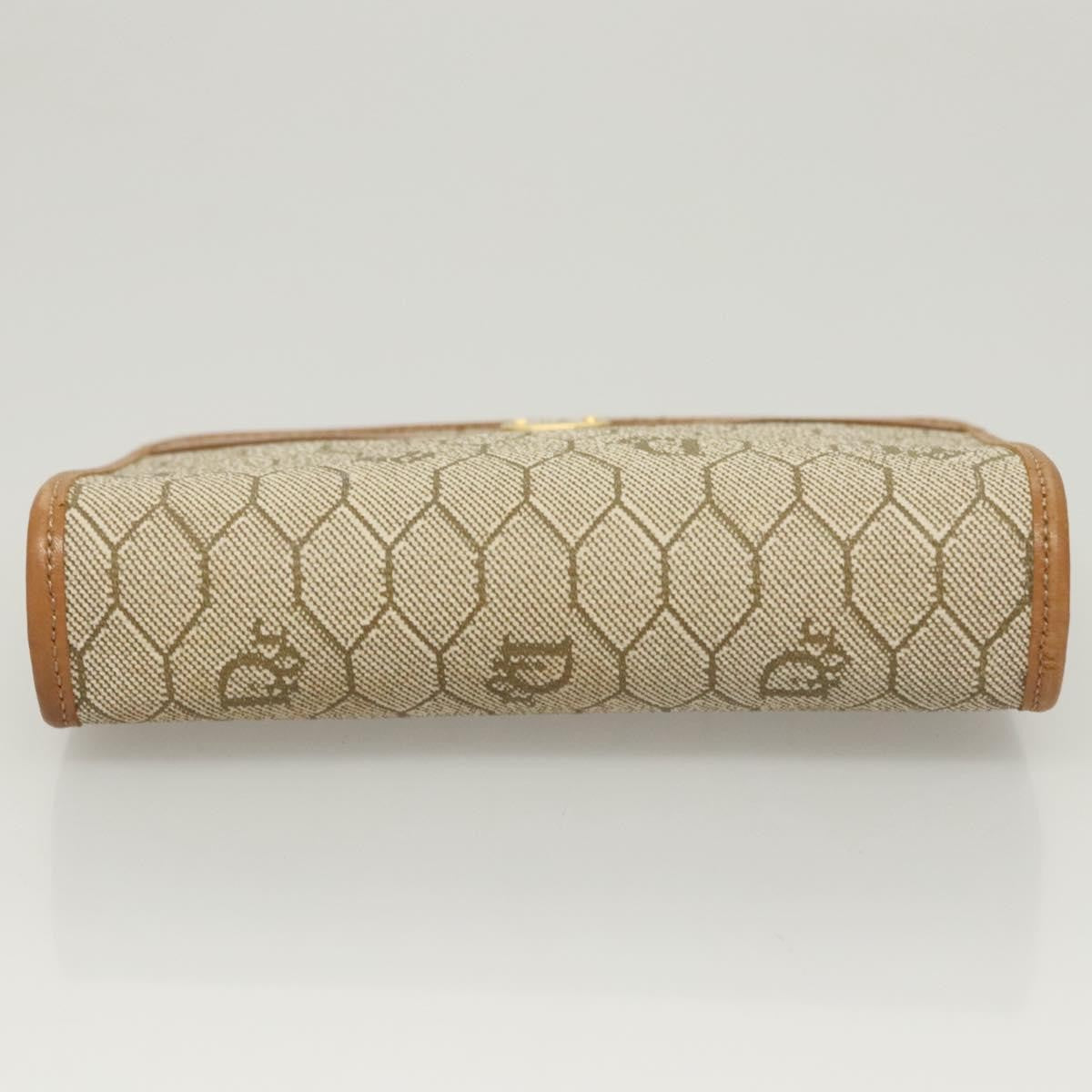 Christian Dior Vintage Honeycomb Zip Pouch Coated Canvas