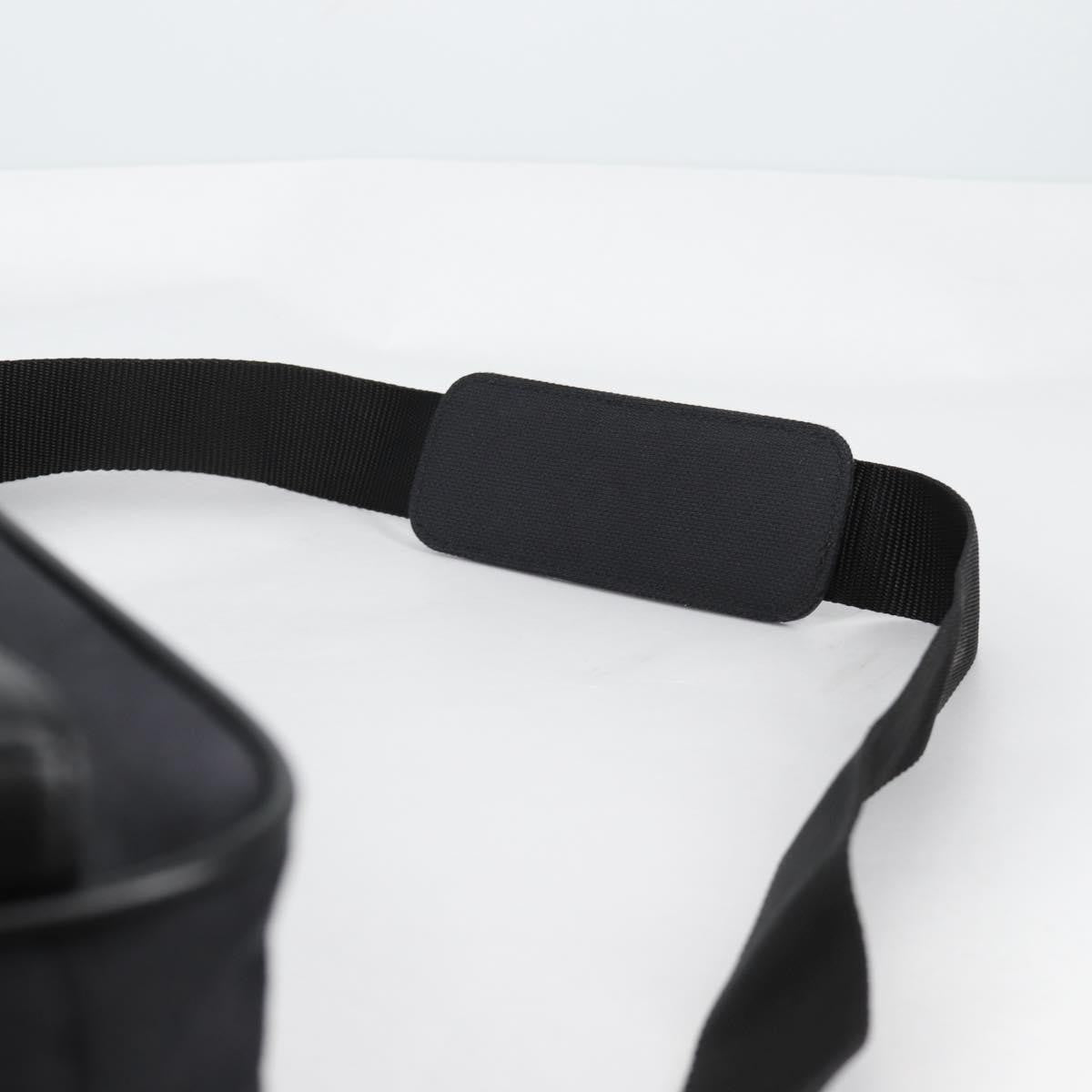 Versace Front Pocket Shoulder Bag Leather and Canvas