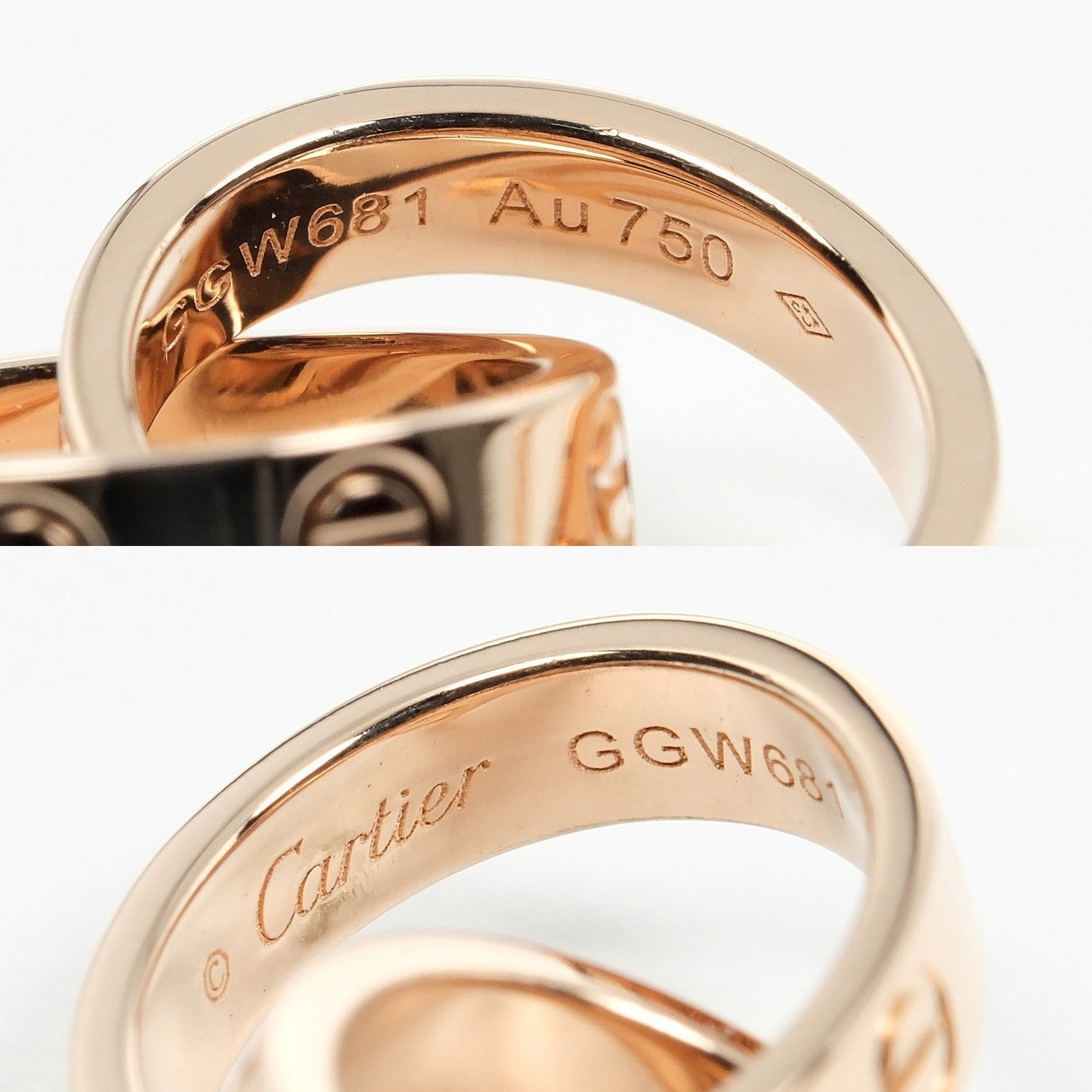 Cartier Love Interlocking Necklace 18K Rose Gold