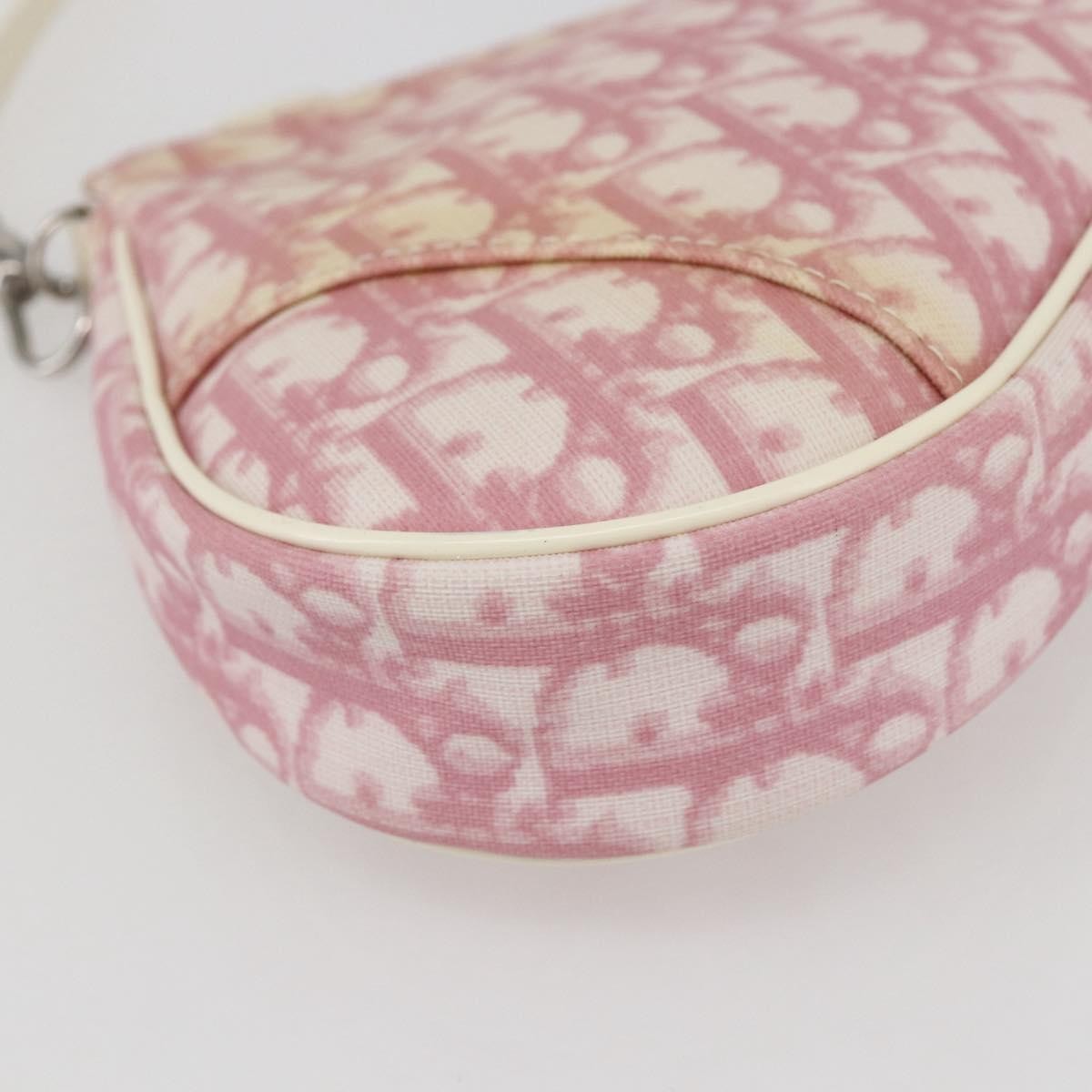 Christian Dior Vintage Saddle Bag Diorissimo Canvas