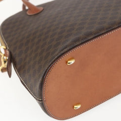 Celine Vintage Macadam Handbag Canvas and Leather