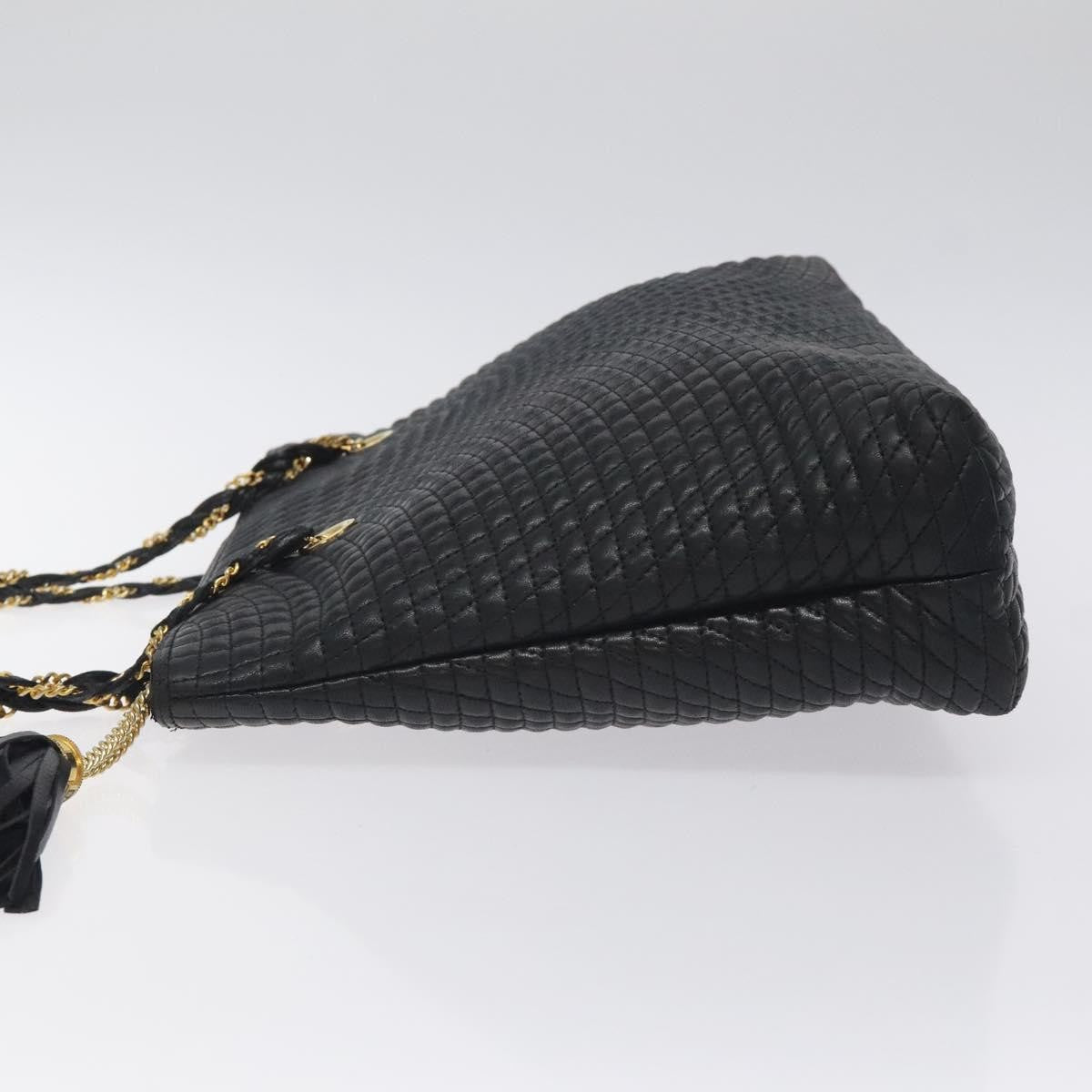 Bally Vintage Chain Shoulder Bag Quilted Leather