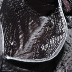 Prada Bauletto Bag Canvas with Leather