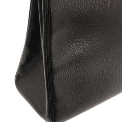 Hermes Kelly Handbag Black Ardennes with Gold Hardware