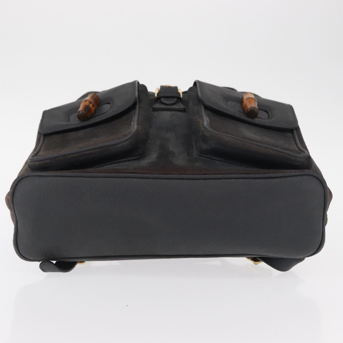Gucci Vintage Bamboo Backpack Suede