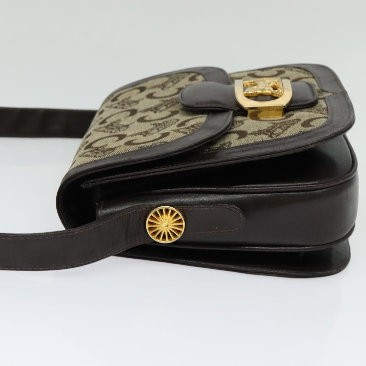 Celine C Sulky Shoulder bag Canvas and Leather