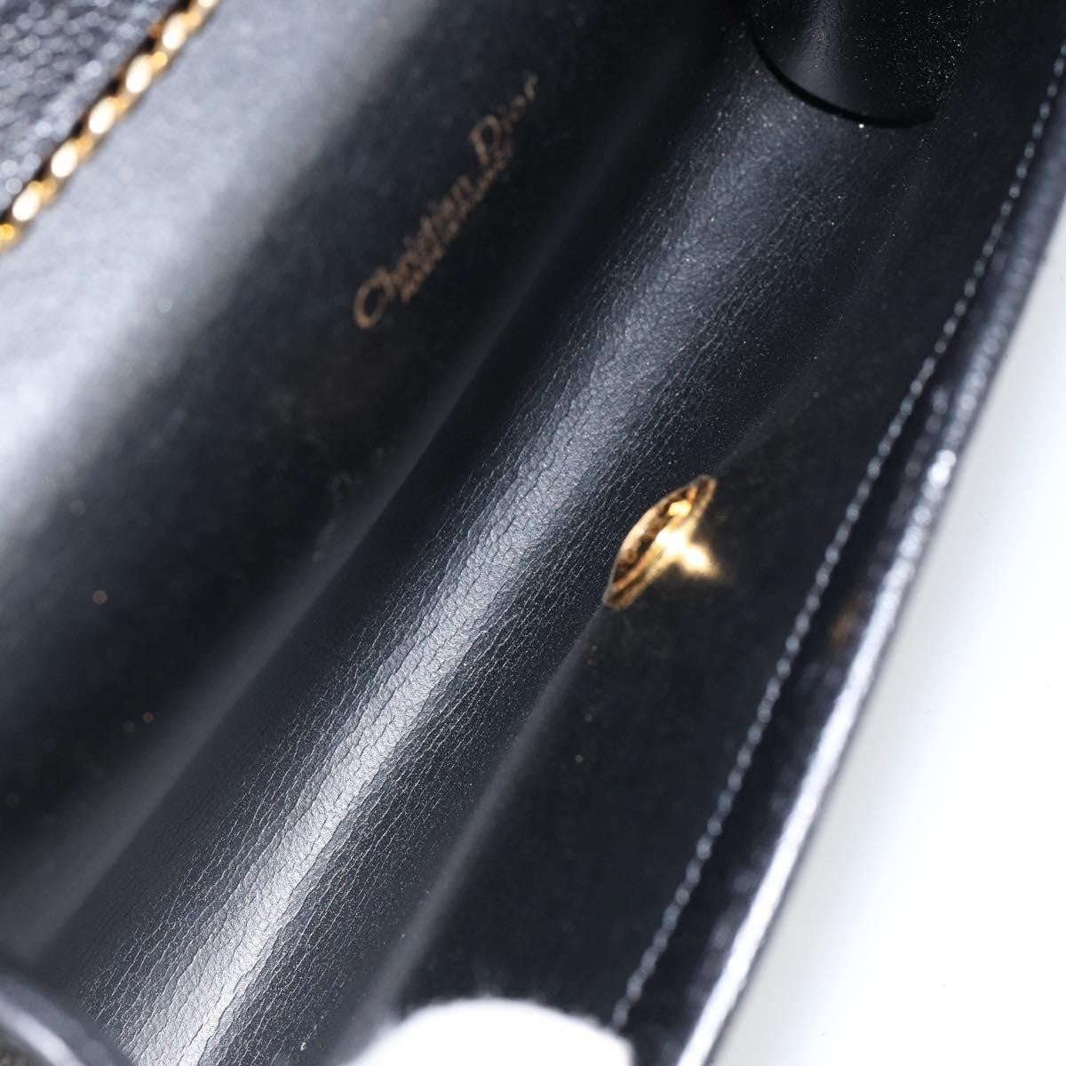 Christian Dior Vintage Chain Flap Shoulder Bag Leather