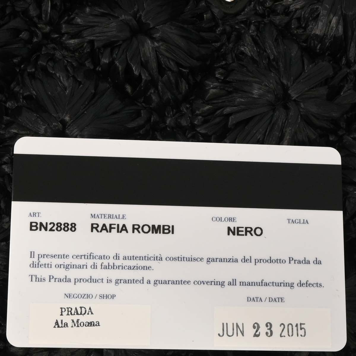 Prada Canapa Convertible Tote Raffia Crochet