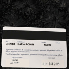 Prada Canapa Convertible Tote Raffia Crochet