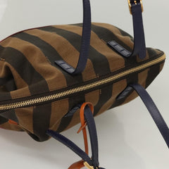 Fendi Pequin 2Bag Canvas and Leather