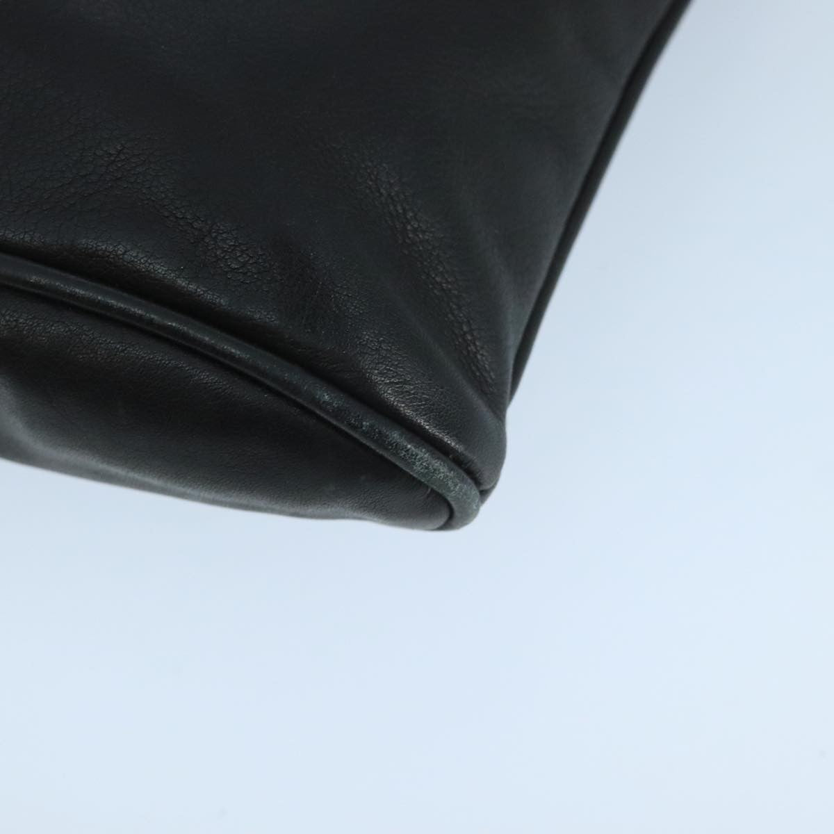 Fendi FF Logo Stamp Zip Pouch Printed Leather