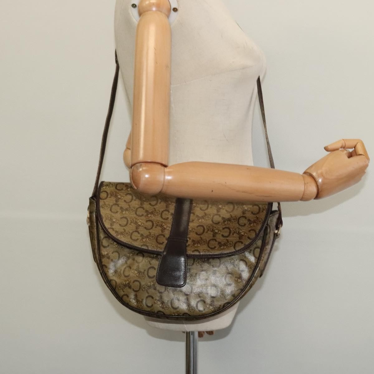 Celine C Sulky Shoulder bag Canvas and Leather