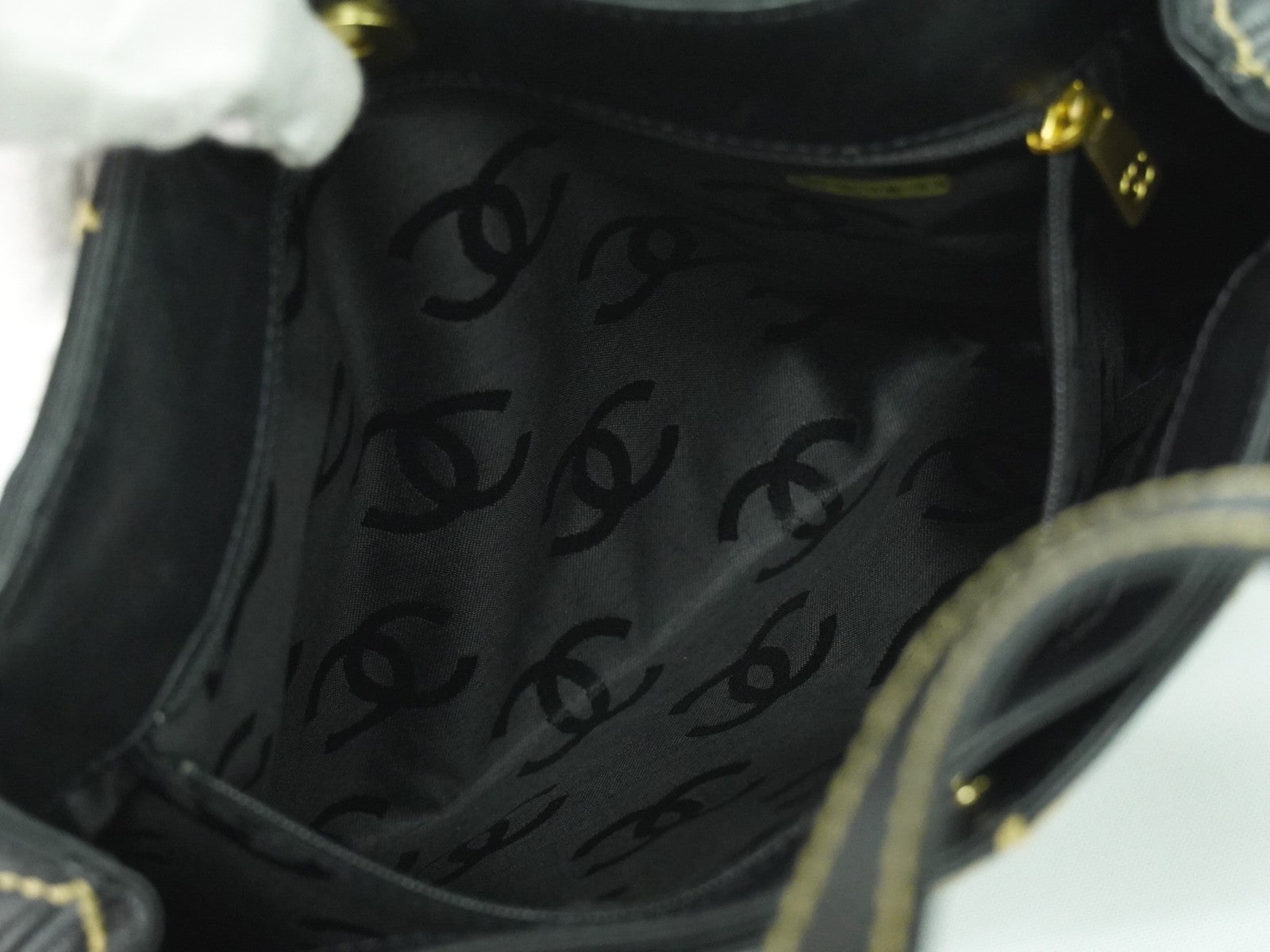 Chanel Surpique Tote Quilted Leather