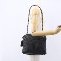 Bally Vintage Chain Shoulder Bag Quilted Leather