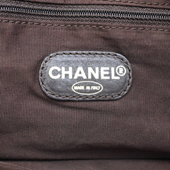 Chanel Vintage CC Tote Canvas with Leather