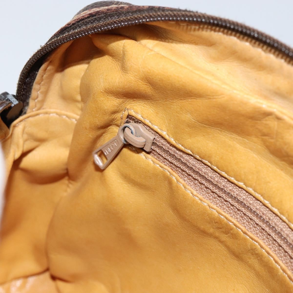 Celine Vintage Macadam Shoulder Bag Canvas and Leather